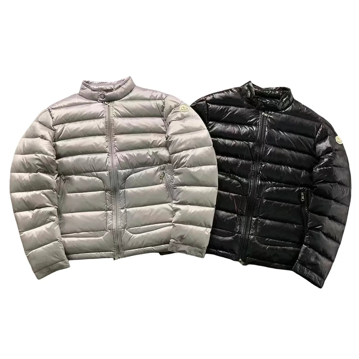 Moncler Acorus Puffer Jacket — Grey