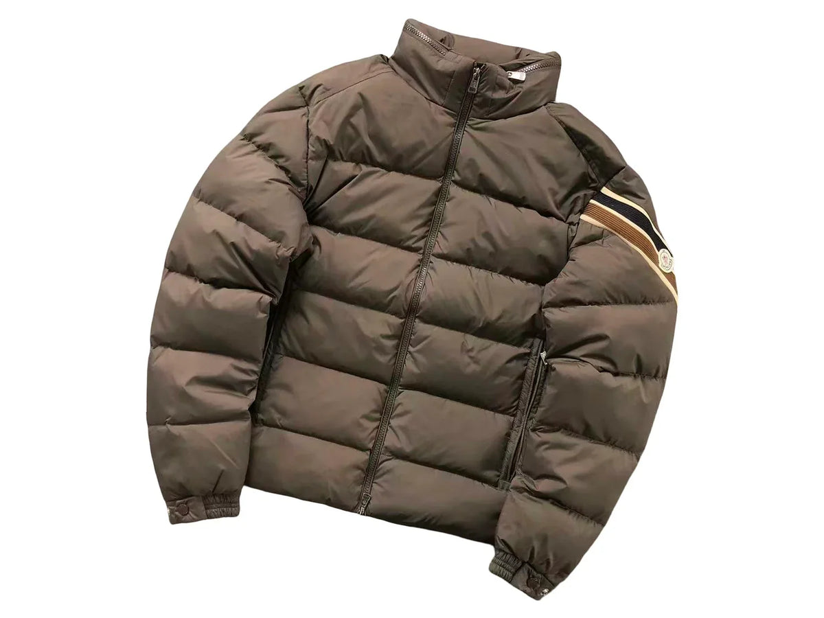 Moncler Solayan Down Jacket — Brown
