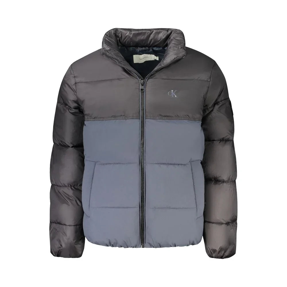 Calvin Klein Colorblock Puffer Down Jacket — Blue