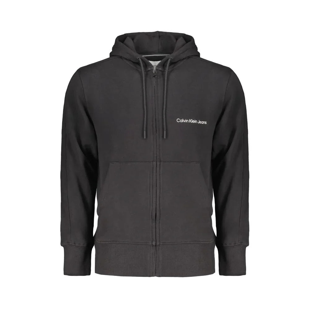 Calvin Klein Logo Zip Hoodie — Black