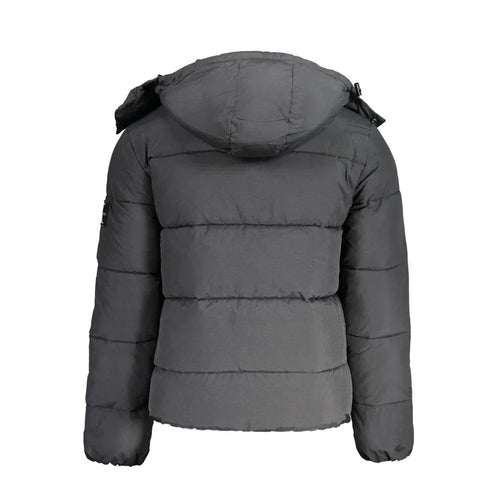 Calvin Klein Recycled Nylon Logo Puffer Jacket — Black