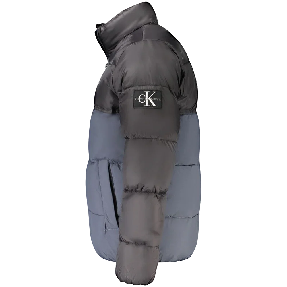 Calvin Klein Colorblock Puffer Down Jacket — Blue