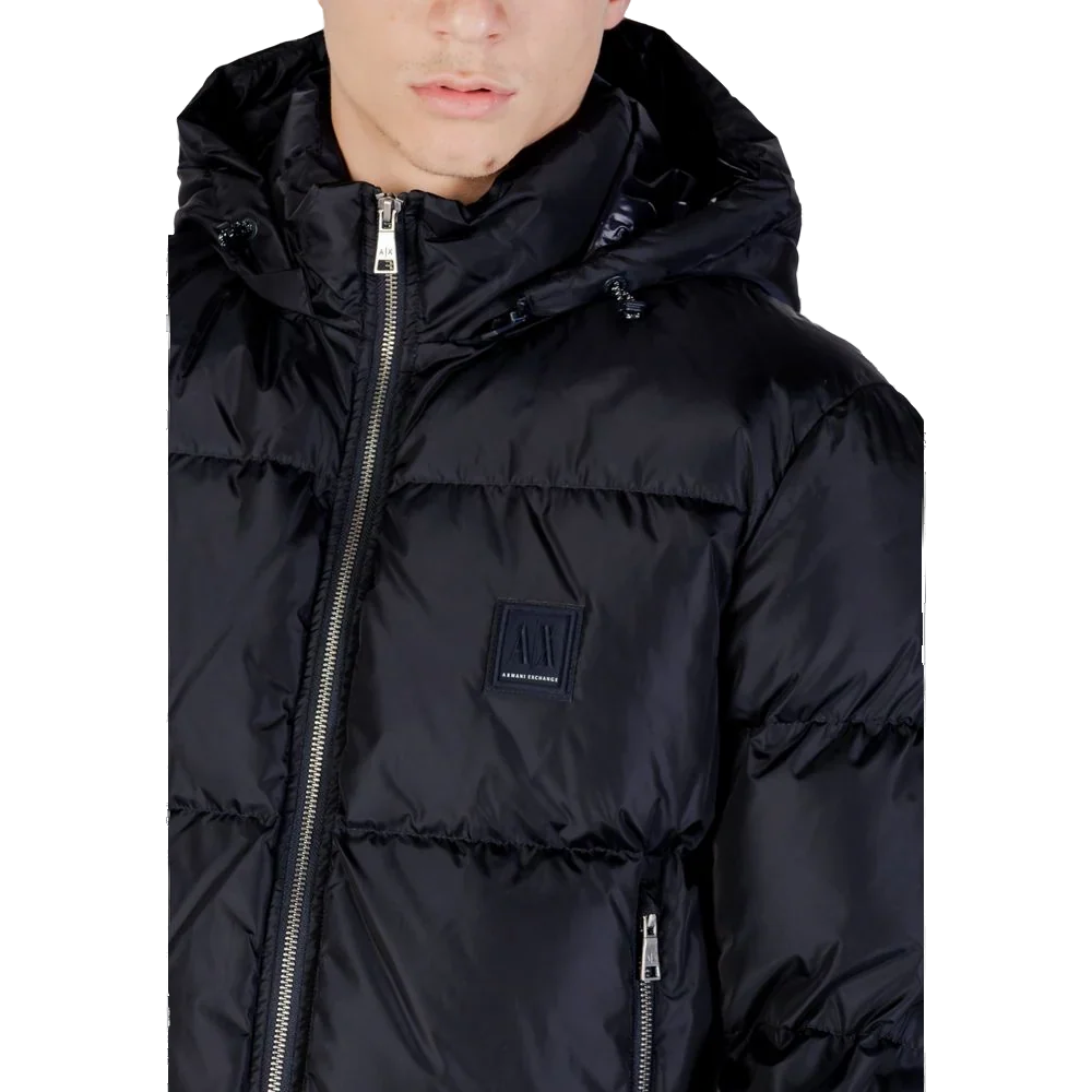 Armani Exchange Quilted Polyamide Down Jacket — Black
